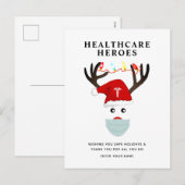 Kerstmis Harthcare Heroes Dank u Holiday Feestdagenkaart (Voorkant / Achterkant)