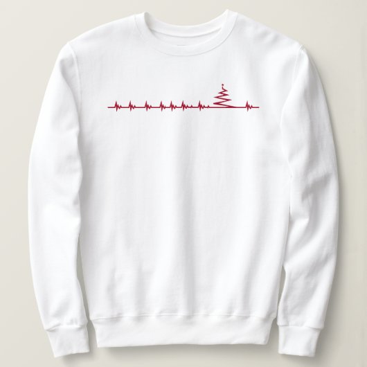 Kerstmis Hartslag Sweatshirt (Design voorkant)