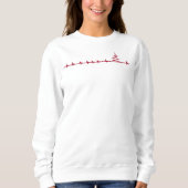 Kerstmis Hartslag Sweatshirt (Voorkant)