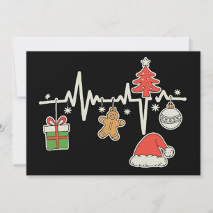 Kerstmis Hartslag Verpleegster Xmas Kerstseizoen Feestdagenkaart