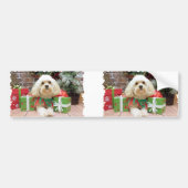 Kerstmis - Havanese - Mason Bumpersticker (Voorkant)