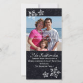 Kerstmis Hawaiaanse Hibiscus Sneeuwvlok Fotokaart Feestdagenkaart (Voorkant)