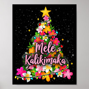 Kerstmis Hawaiaanse Kerst Xmas Trocal Mele Kalikim Poster
