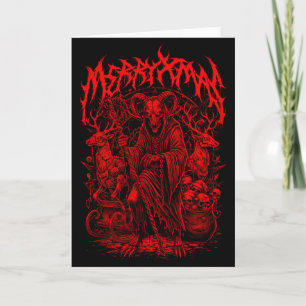 Kerstmis Heavy Metal Band Parodie Death Metal Vin Kaart