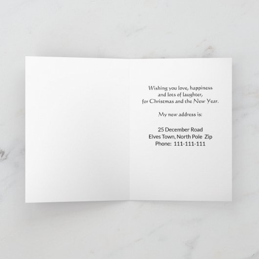 Kerstmis, heb ik Bewogen, Leuk Vogelhuis Kaart (Binnen)