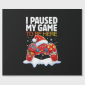 Kerstmis heb ik mijn spel onderbroken om hier te z cadeaupapier (Vlak)