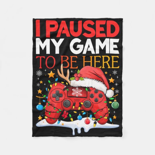 Kerstmis heb ik mijn spel onderbroken om hier te z fleece deken (Voorkant)