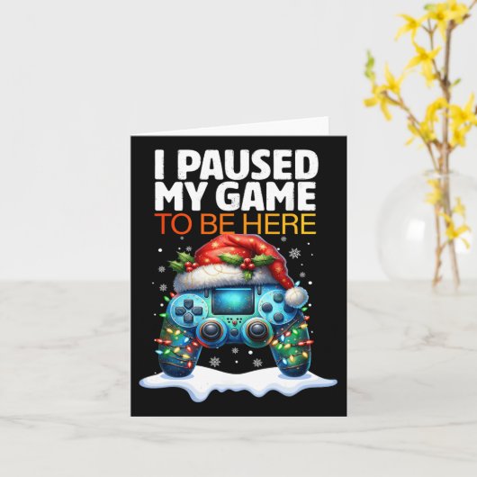 Kerstmis heb ik mijn spel onderbroken om hier te z kaart (Gele Bloem)