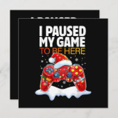 Kerstmis heb ik mijn spel onderbroken om hier te z save the date (Voorkant / Achterkant)