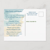 Kerstmis heb ik Waterverf Beach Moving Aankondigingskaart (Achterkant)