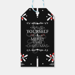 Kerstmis heb je zelf... Red Berries Holiday Cadeaulabel