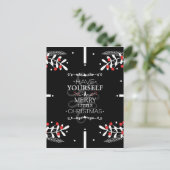 Kerstmis heb je zelf... Red Berries Holiday Feestdagenkaart (Staand voorkant)