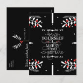 Kerstmis heb je zelf... Red Berries Holiday Feestdagenkaart (Voorkant / Achterkant)