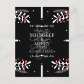 Kerstmis heb je zelf... Red Berries Holiday Feestdagenkaart (Voorkant)