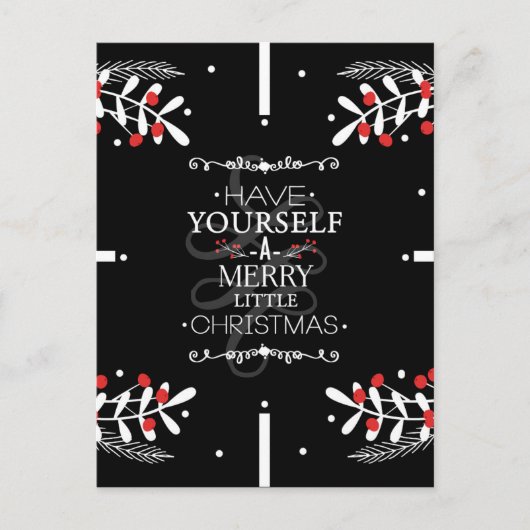 Kerstmis heb je zelf... Red Berries Holiday Feestdagenkaart (Voorkant)