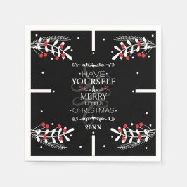 Kerstmis heb je zelf... Red Berries Holiday Servetten