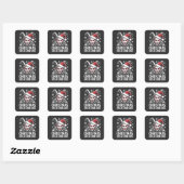 Kerstmis heeft een donkere kant vierkante sticker (Vel)