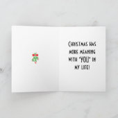 KERSTMIS "HEEFT MEER BETEKENIS" MET JOU IN MIJN LE FEESTDAGEN KAART (Binnen)