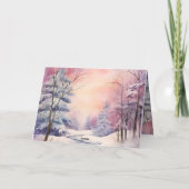 Kerstmis Heer zegene u Bijbel Verse Winter Scène Feestdagen Kaart (Achterkant)