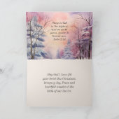 Kerstmis Heer zegene u Bijbel Verse Winter Scène Feestdagen Kaart (Binnen)