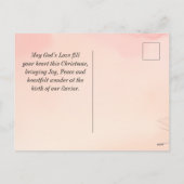 Kerstmis Heer zegene u Bijbel Verse Winter Scène Feestdagenkaart (Achterkant)
