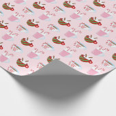 Kerstmis Heet Cacao Patroon Cadeaupapier (Hoek)