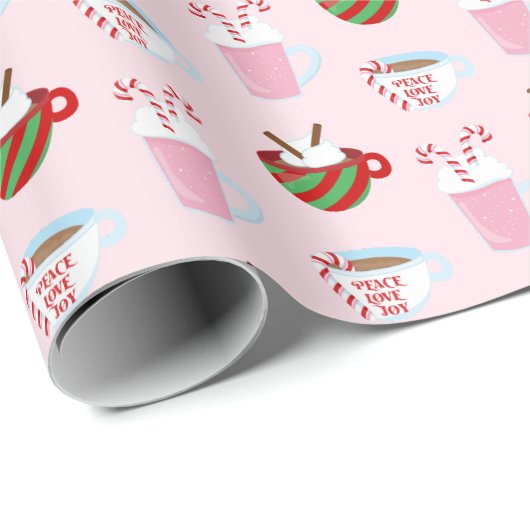 Kerstmis Heet Cacao Patroon Cadeaupapier (Rol Hoek)