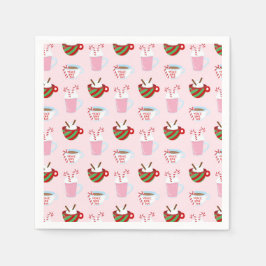 Kerstmis Heet Cacao Patroon Servet