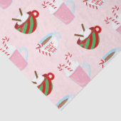 Kerstmis Heet Cacao Patroon Tissuepapier (Detail)