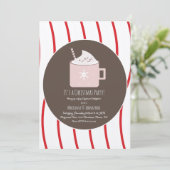 Kerstmis Heet Cacaofeestje Candy Cane Kraft Kaart (Staand voorkant)