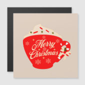 Kerstmis Heet Chocolade Bruine Sneeuwvlok Kaart (Voorkant / Achterkant)