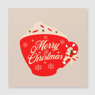 Kerstmis Heet Chocolade Bruine Sneeuwvlok Kaart