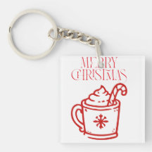 Kerstmis Heet Chocolade Sleutelhanger