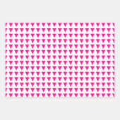 Kerstmis Heet Roze en Groene Driehoek Patroon Inpakpapier Vel (Voorkant 3)