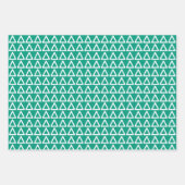 Kerstmis Heet Roze en Groene Driehoek Patroon Inpakpapier Vel (Voorkant 2)