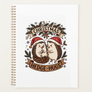 Kerstmis Heg Hugs Egels Kerstmannenhoeden Sneeuwvl Planner