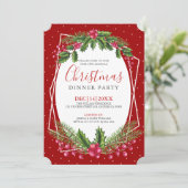 Kerstmis, heilige bouquet-diner kaart (Staand voorkant)