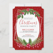 Kerstmis, heilige bouquet-diner kaart (Voorkant)