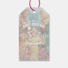 KERSTMIS Heilige Familie - Cadeau Label Cadeaulabel