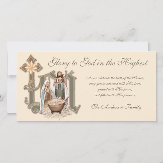 Kerstmis Heilige Familie Jezus Maria Joseph  (Voorkant)