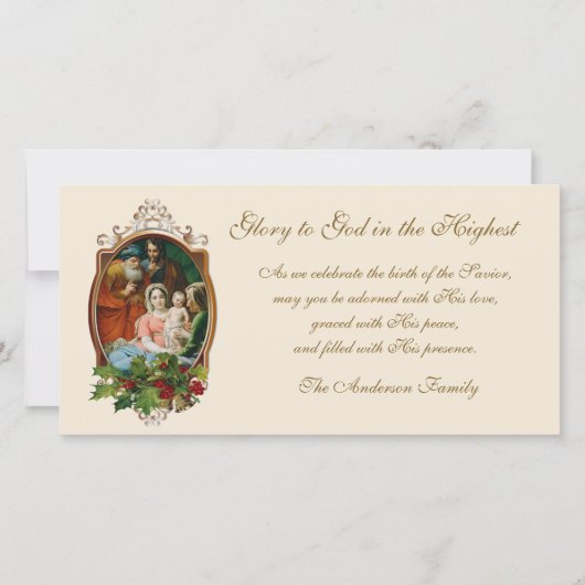 Kerstmis Heilige Familie Jezus Maria Joseph  (Voorkant)