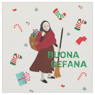 Kerstmis Heks buona Befana stof