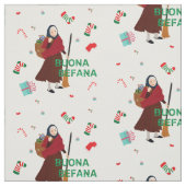 Kerstmis Heks buona Befana stof (Swatch)
