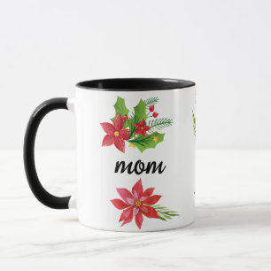 Kerstmis Helder Hulst Zwarte Script Moeder Zwarte Mok