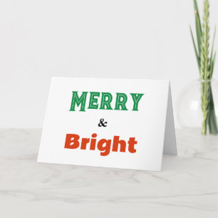 Kerstmis & Helder Woorden Festivale Minimalistisch Feestdagen Kaart