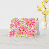 Kerstmis, heldere en mooie Kaart (Gele Bloem)