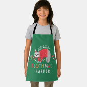 Kerstmis: heldere, kleurrijke kinder feestdag schort (Insitu)