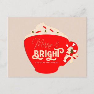 Kerstmis Helderhete Chocolade Rode Mok Briefkaart