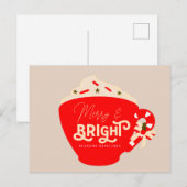 Kerstmis Helderhete Chocolade Rode Mok  Briefkaart (Voorkant / Achterkant)