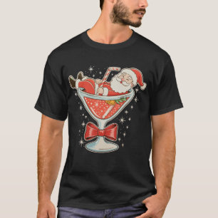 Kerstmis Hele Chaos Martini Glas Kerstmis T-shirt